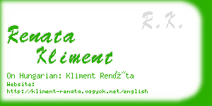 renata kliment business card